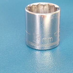 Craftsman -V-44312  18mm Shallow Socket  12 Point 3/8" Drive. USA Made